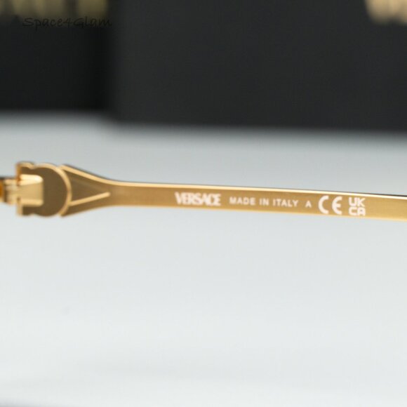 Versace Men Sunglasses Gold Grey Aviator VE2284 100287 NEW AUTHENTIC - Picture 7 of 9